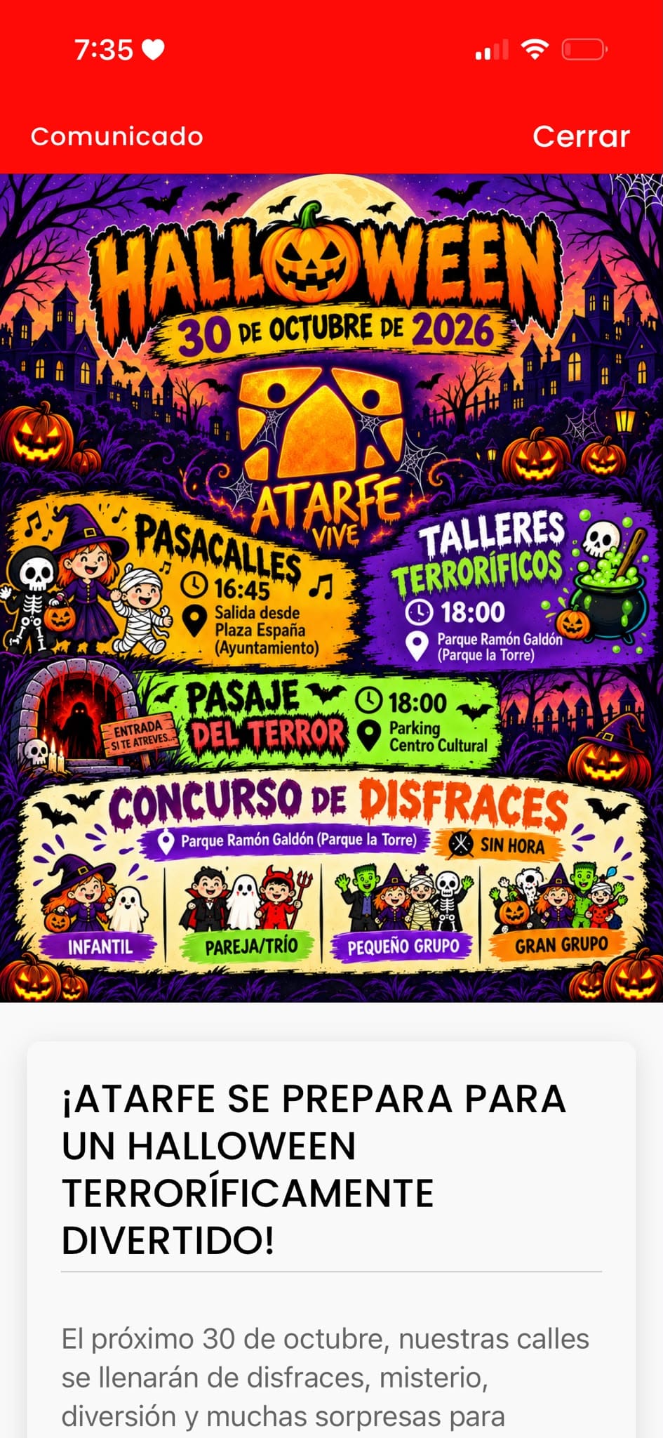 Halloween en Atarfe