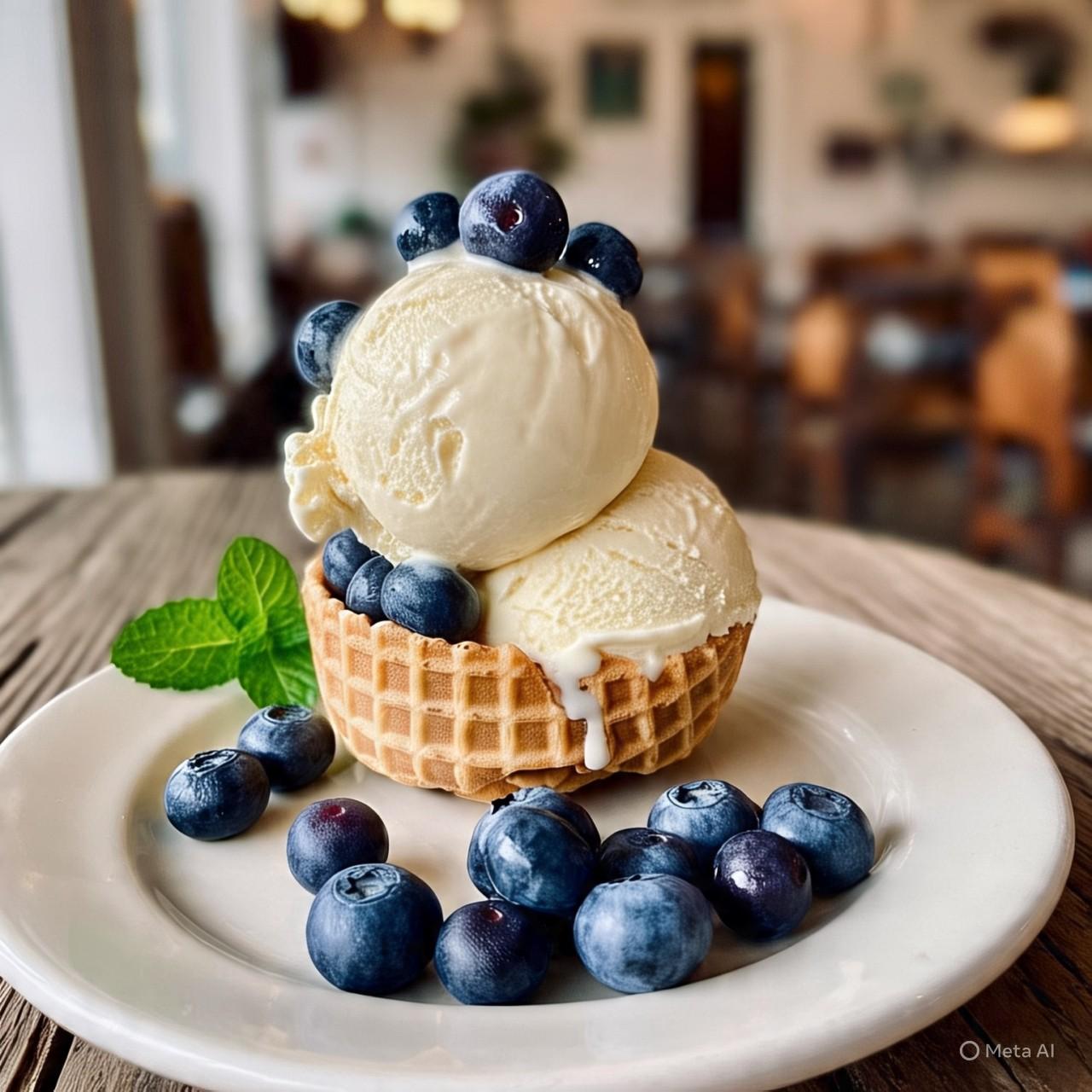 Ice Cream Vanilla (Blue Berry)