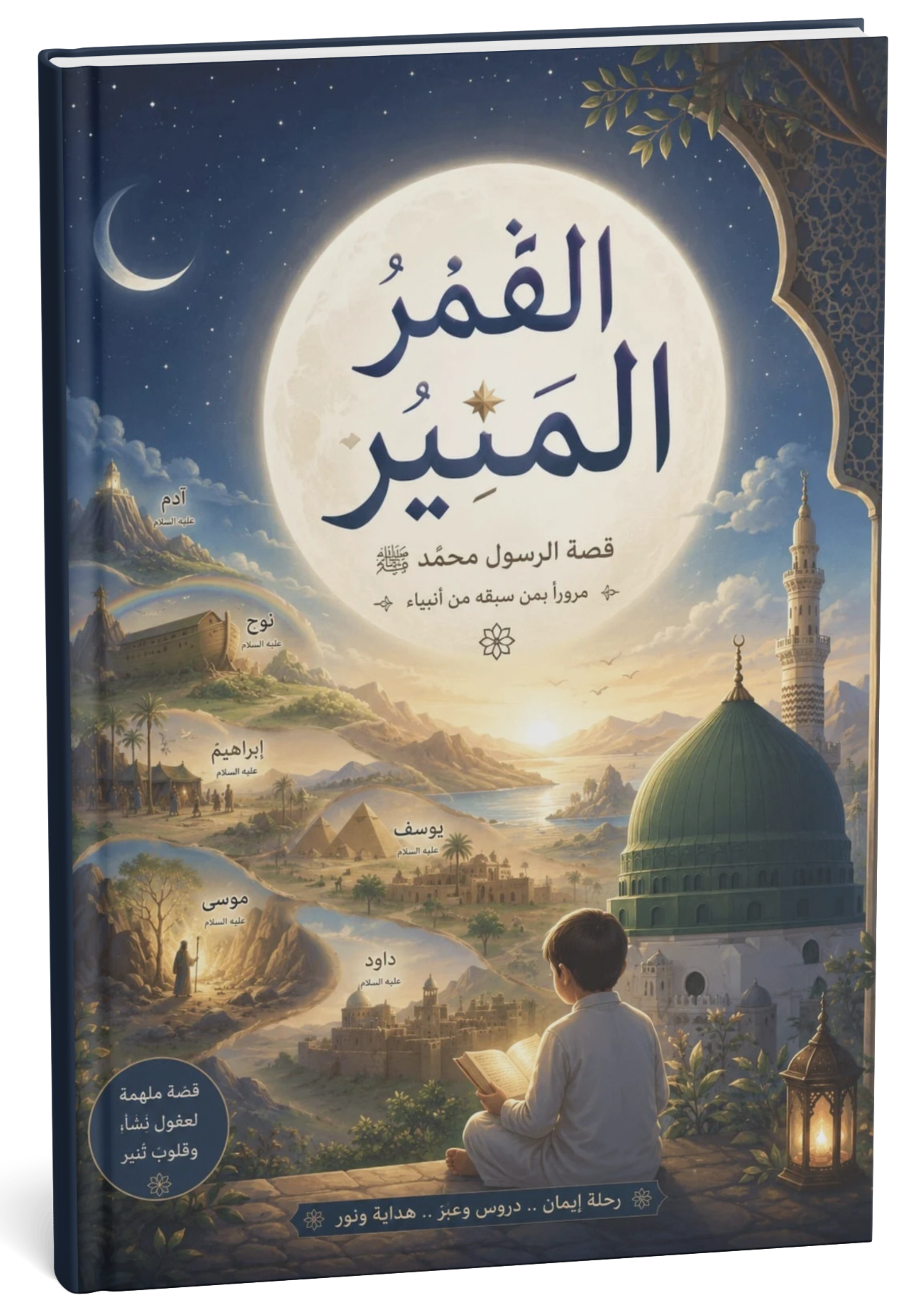 غلاف كتاب القمر المنير