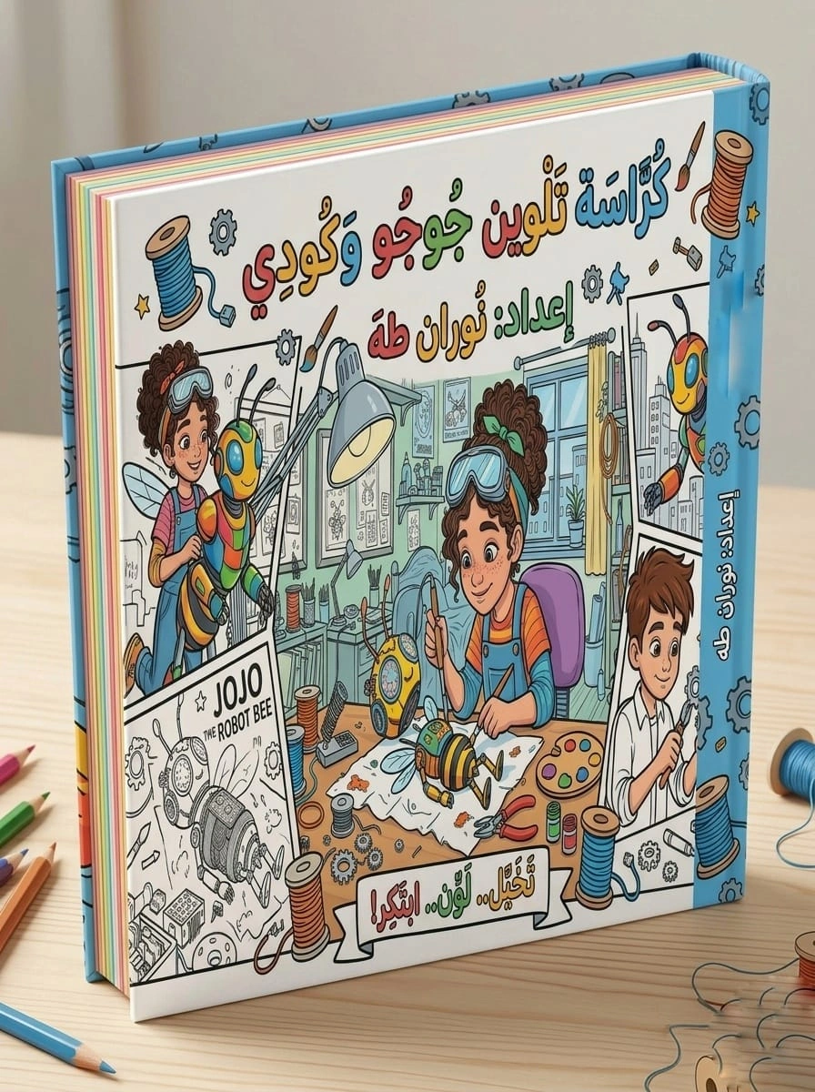 غلاف كراسة تلوين جوجو وكودي: سر الترس النحاسي