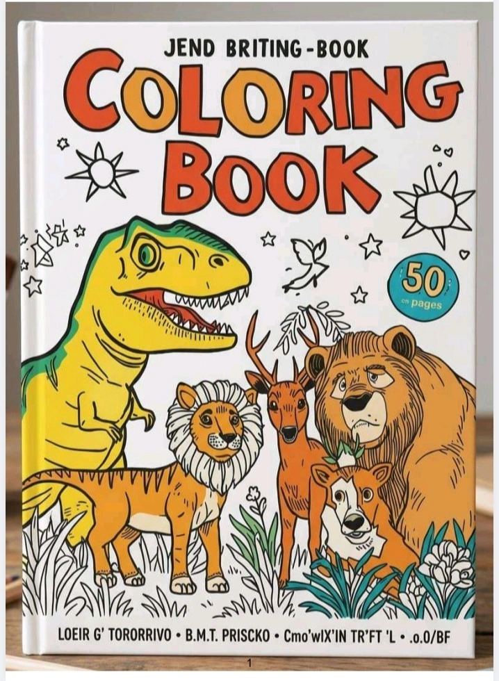 غلاف كتاب JEND BRITING - BOOK - كتاب تلوين للأطفال