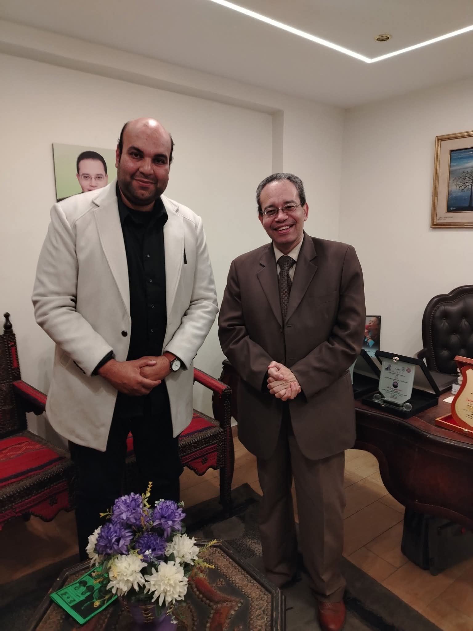 شهادة عضوية الكاتب أحمد الكيال في ملتقى السرد العربي برفقة أ.د حسام عقل