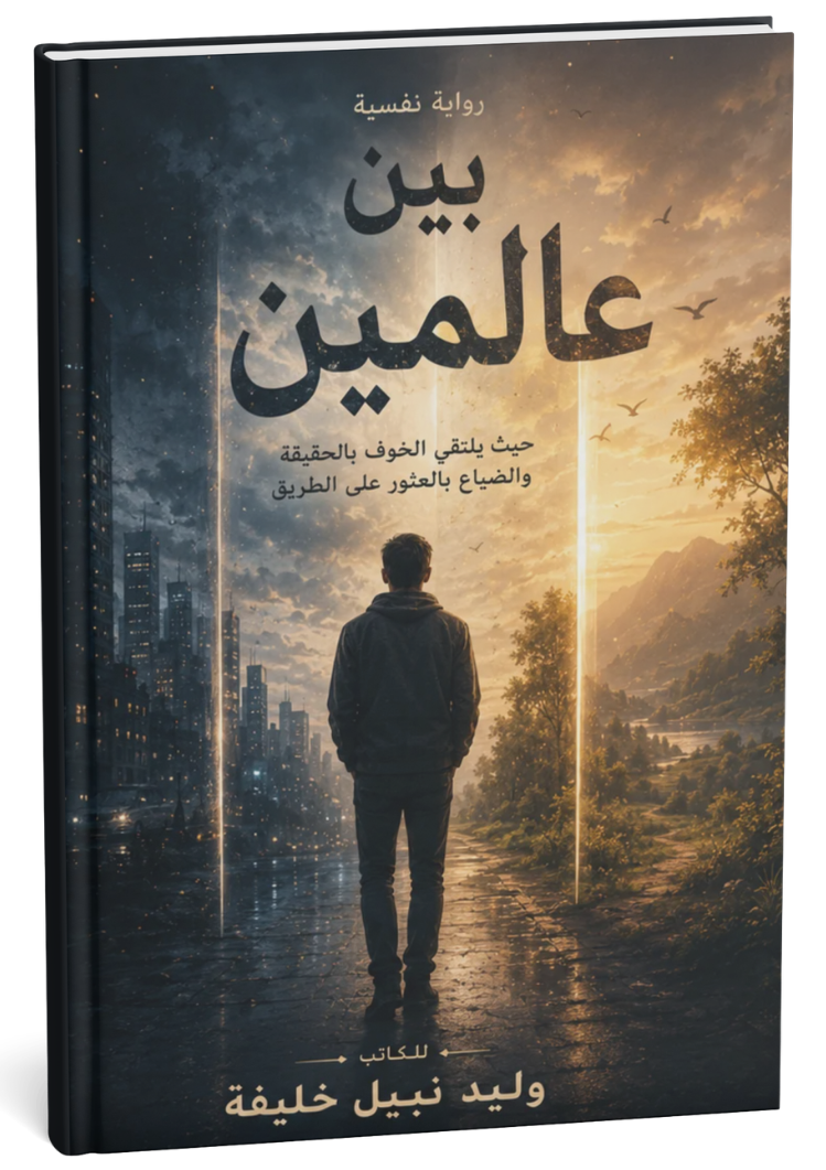 غلاف كتاب بين عالمين