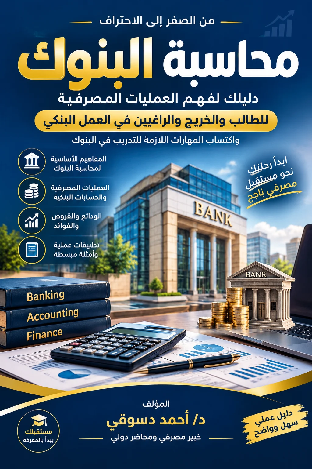 غلاف كتاب محاسبة البنوك دليلك لفهم العمليات المصرفية