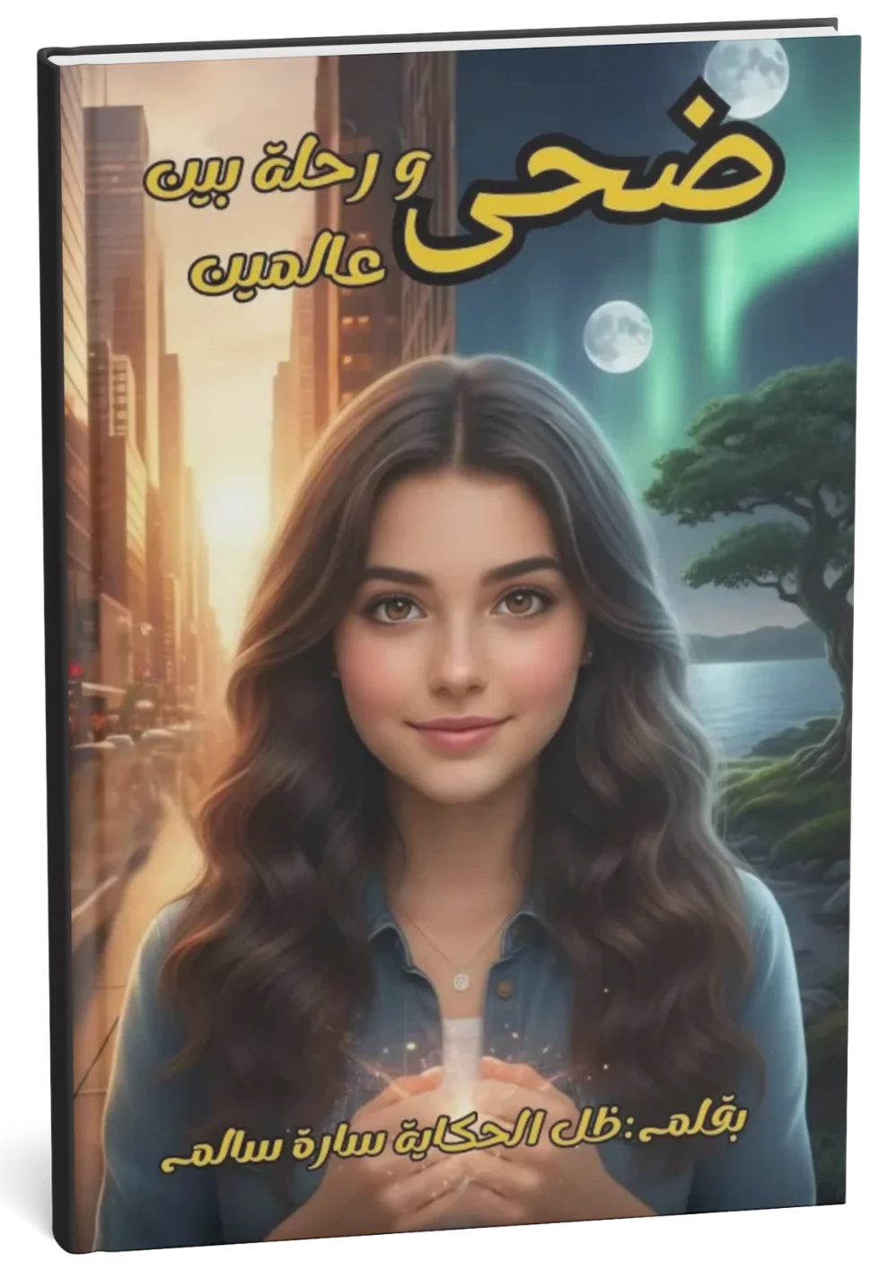 غلاف كتاب ضحى ورحلة بين عالمين