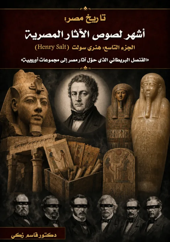 غلاف كتاب أشهر لصوص الآثار المصرية — الجزء التاسع: هنري سولت