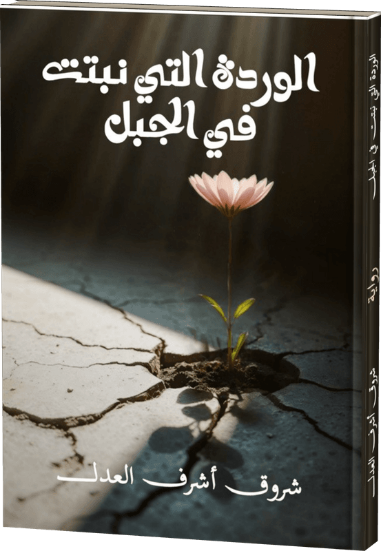 غلاف الوردة التي نبتت بالجبل