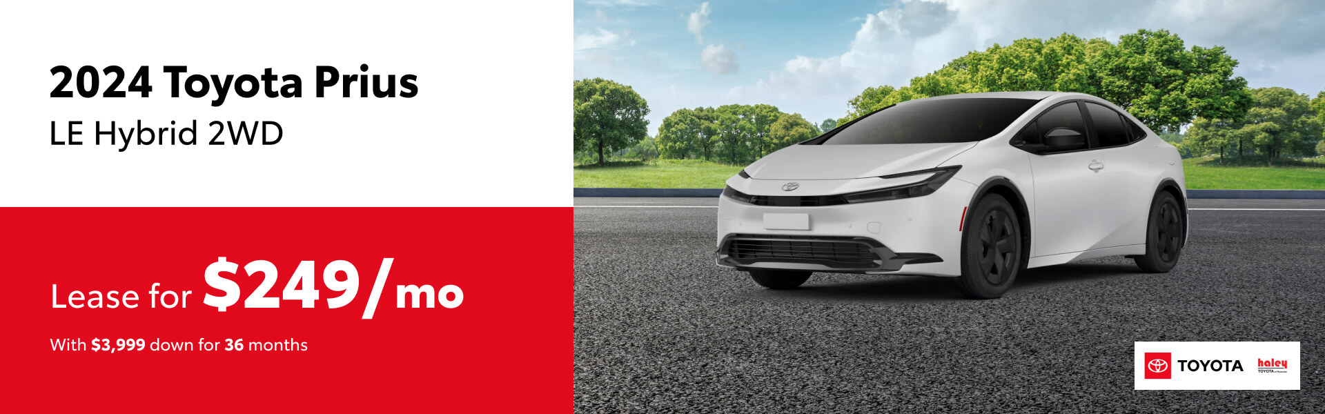 2024 Toyota Prius Lease $249 per month for 36 months