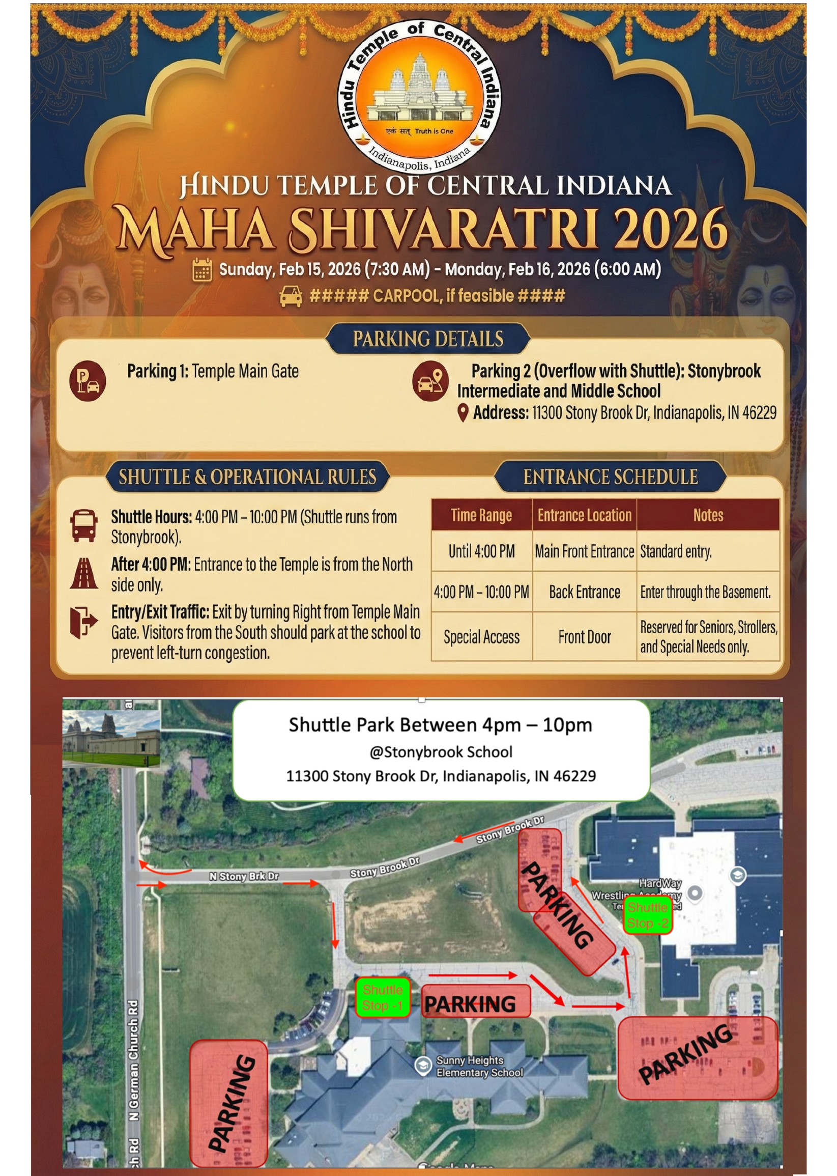 Maha Shivaratri 2026: Official Parking & Traffic Guide