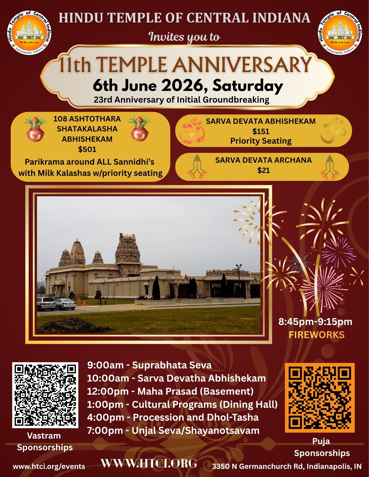 Upcoming Event: 11th Temple Anniversary