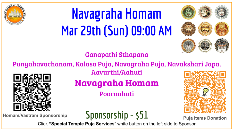 Upcoming Event: Navagraha Homam