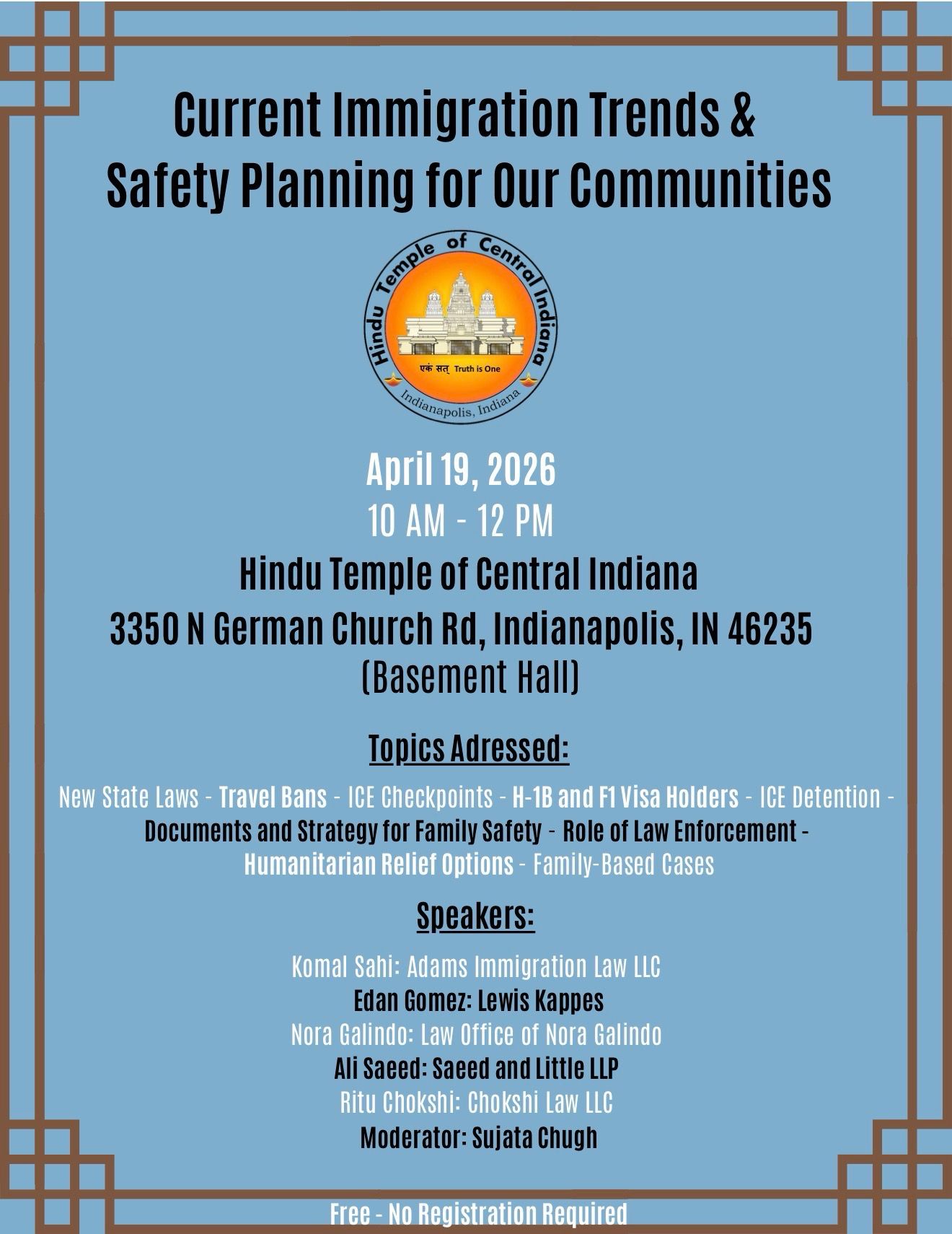 CURRENT IMMIGRATION TRENDS & SAFETY PLANNING FOR OUR COMMUNITIES