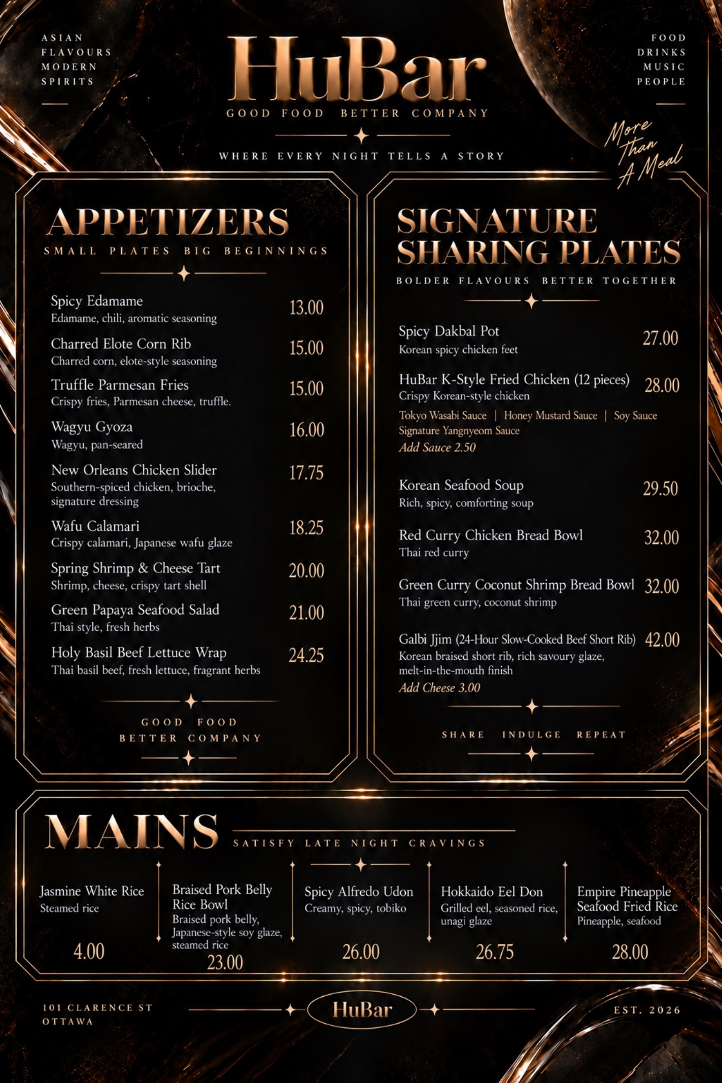 Menu page 1