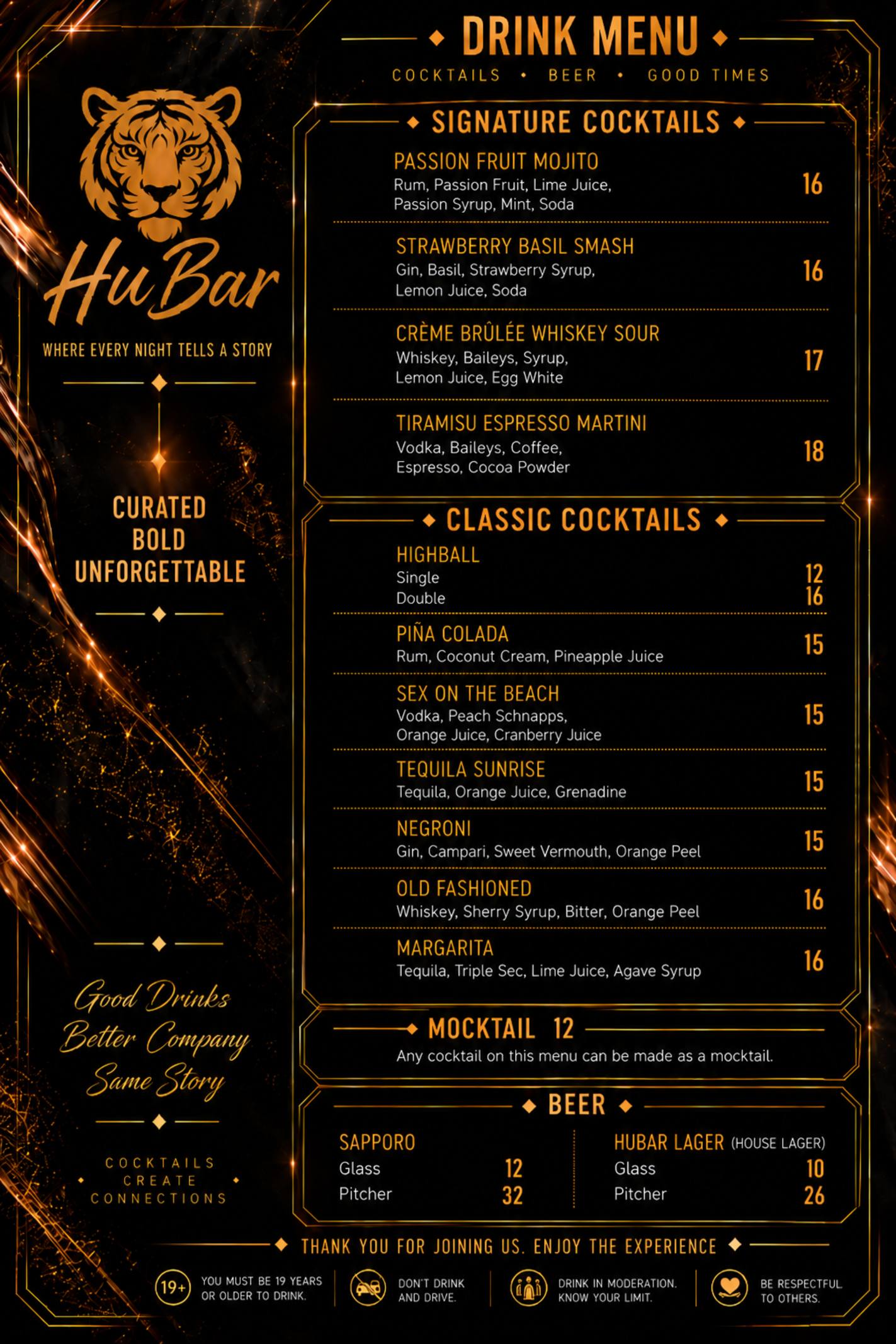 Menu page 3