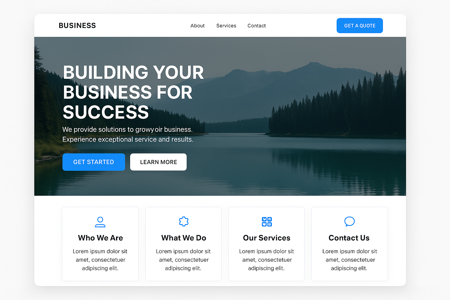 Modern website design
