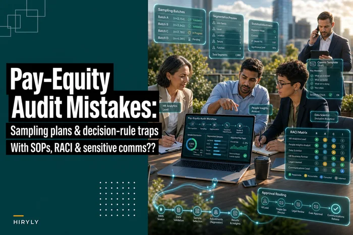 Common pay-equity audit mistakes and how to avoid them: sampling plans, adjustment decision rules, and comms templates