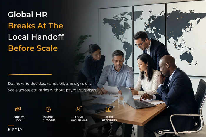 Global HR operating model for scale-ups and local owner mapping