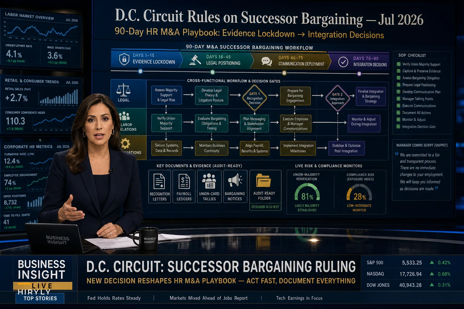 How the Court's Successor Bargaining Ruling Changes HR's M&A Playbook: A Practical Checklist for Integration, Bargaining Risk, and Compliance