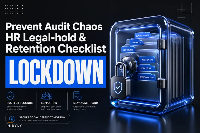 Prevent audit chaos: HR legal-hold and records-retention checklist with retrieval SLAs and index templates