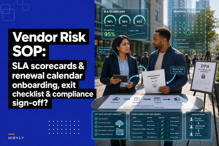 Reduce vendor risk and surprise renewals: an HR vendor management SOP with SLA scorecard, renewal calendar and data-exit checklist