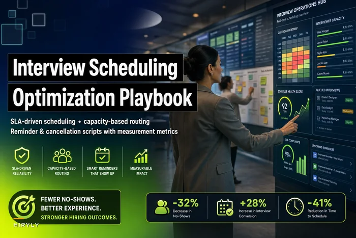 Stop interview no-shows and scheduling bottlenecks: an optimization playbook with SLAs, load balancing and reminder scripts