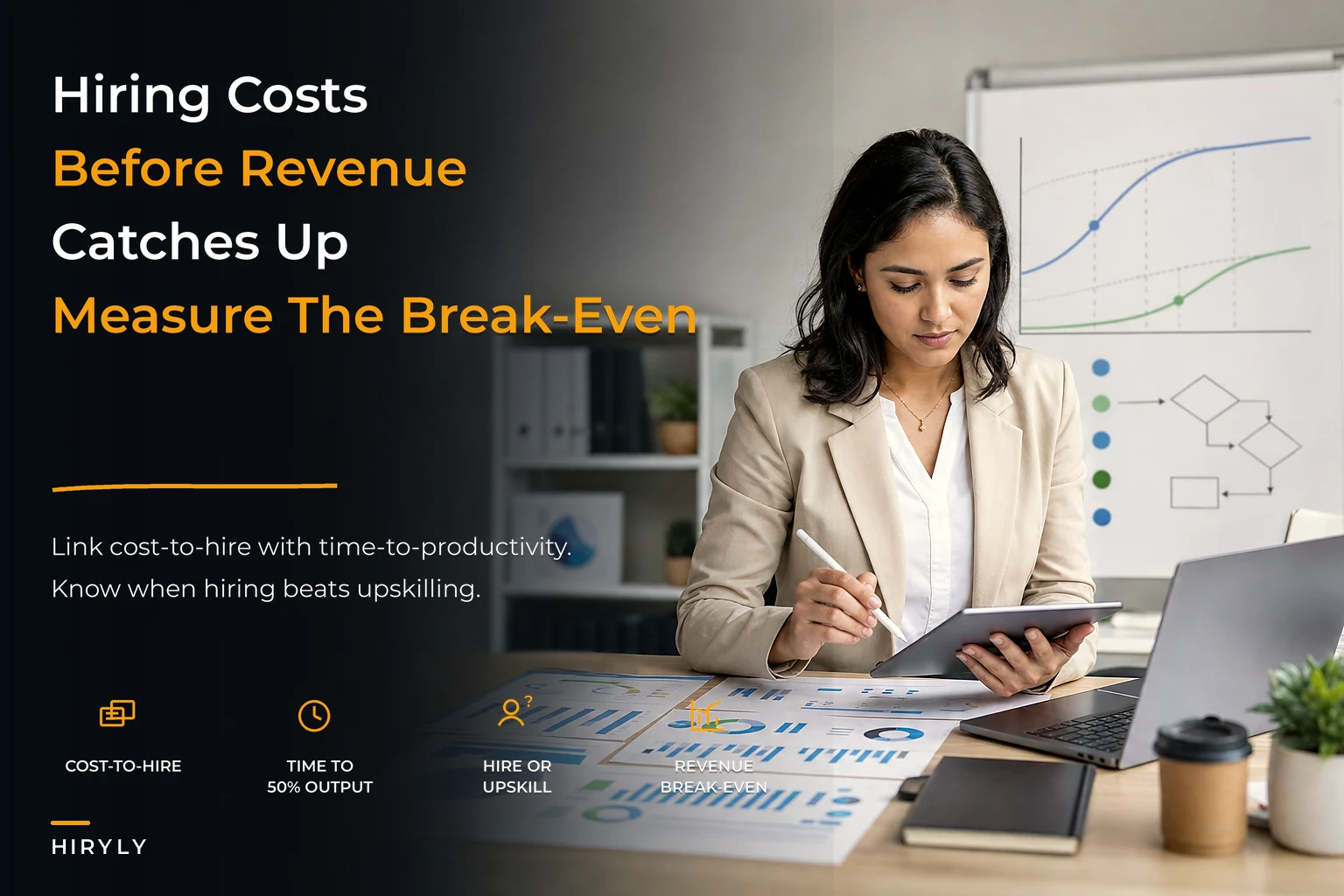 Workforce cost-to-outcome model to link hiring and revenue