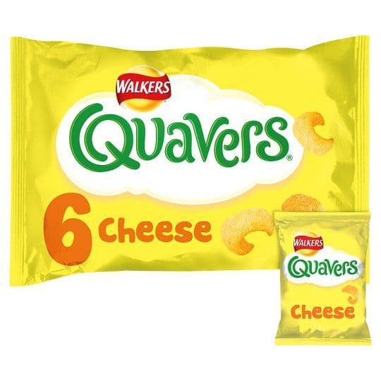 Walkers Quavers Cheese Snacks 6 X 16g