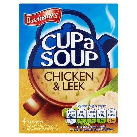 Batchelors Cup A Soup Chicken & Leek  4 Pack 86g
