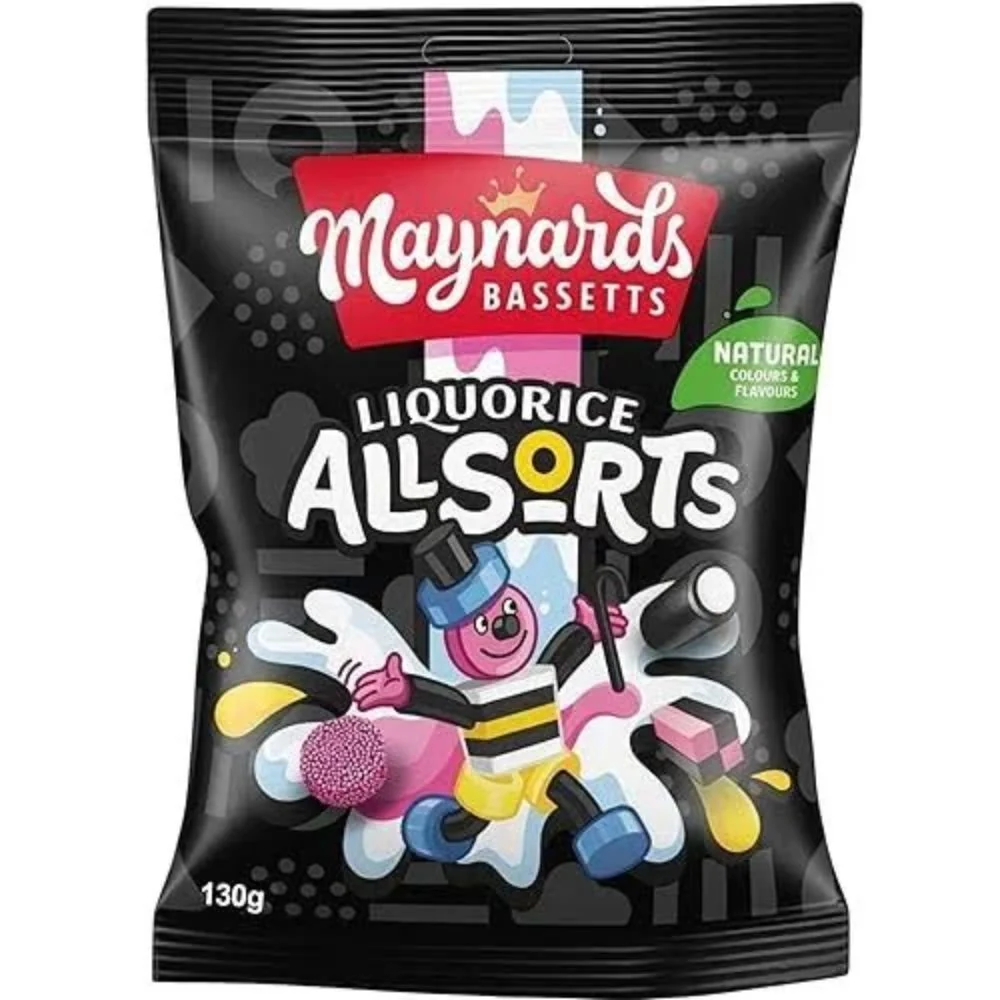 Maynards Bassetts Liquorice Allsorts Bag 130g
