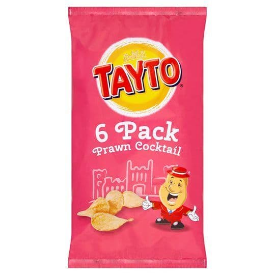 Tayto Crisps 6 x 25g  Prawn Cocktail