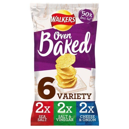 Walkers Baked Variety Crisps 6 x 25g