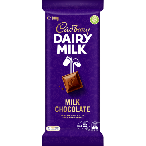 Cadbury Dairy Milk Chocolate Bar 180g
