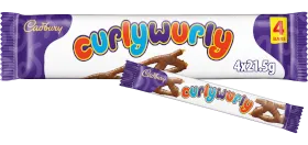 Cadbury Curly Wurly 4 Pack Multipack 86g
