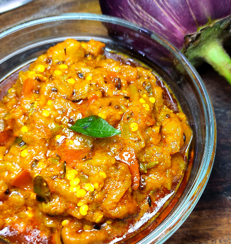 Baingan Bharta/Roasted Mashed Eggplant