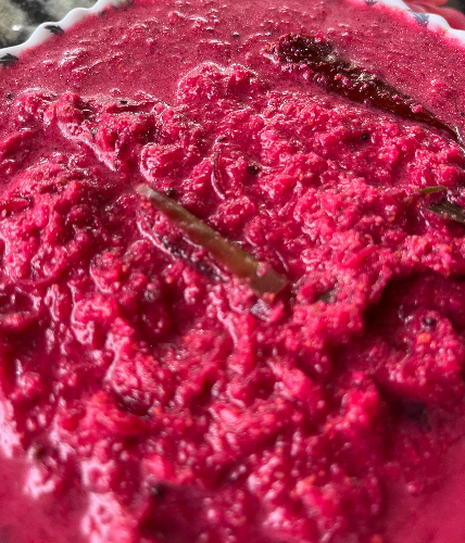 Beetroot side dish/Beetroot pachadi