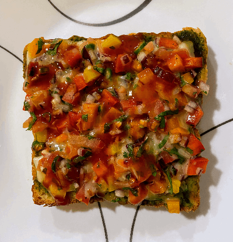 Bread Pizza - Indian Style