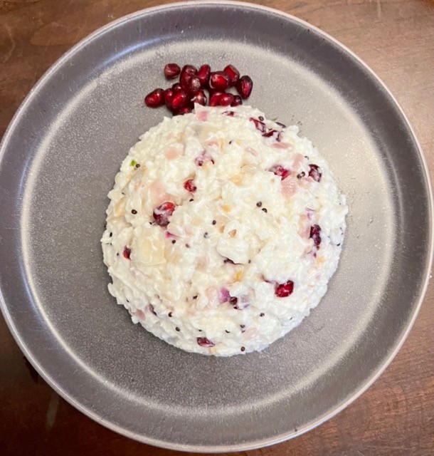 Curd rice (rice cooked in milk version)