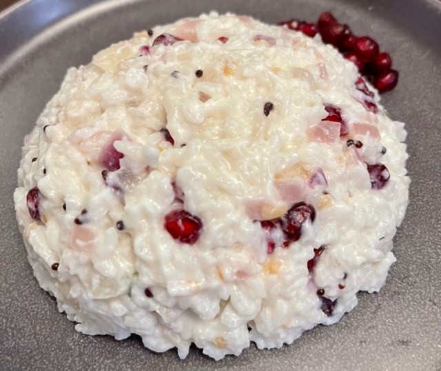 Curd rice (rice cooked in milk version)