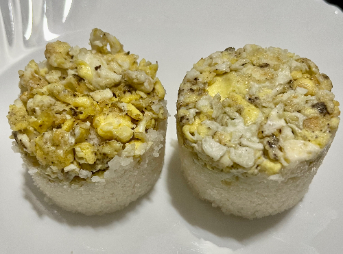 Egg and rice steam cake/puttum muttayum