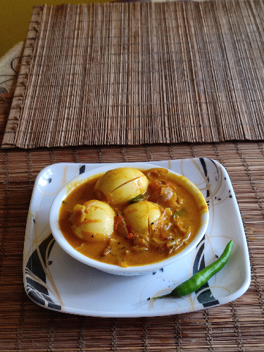 Egg curry with coconut milk