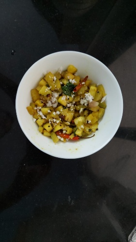 Kaya thoran/Raw banana/Kacchha kela sabji