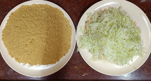 Lauki ke paranthe.( bottle gourd  flatbread)