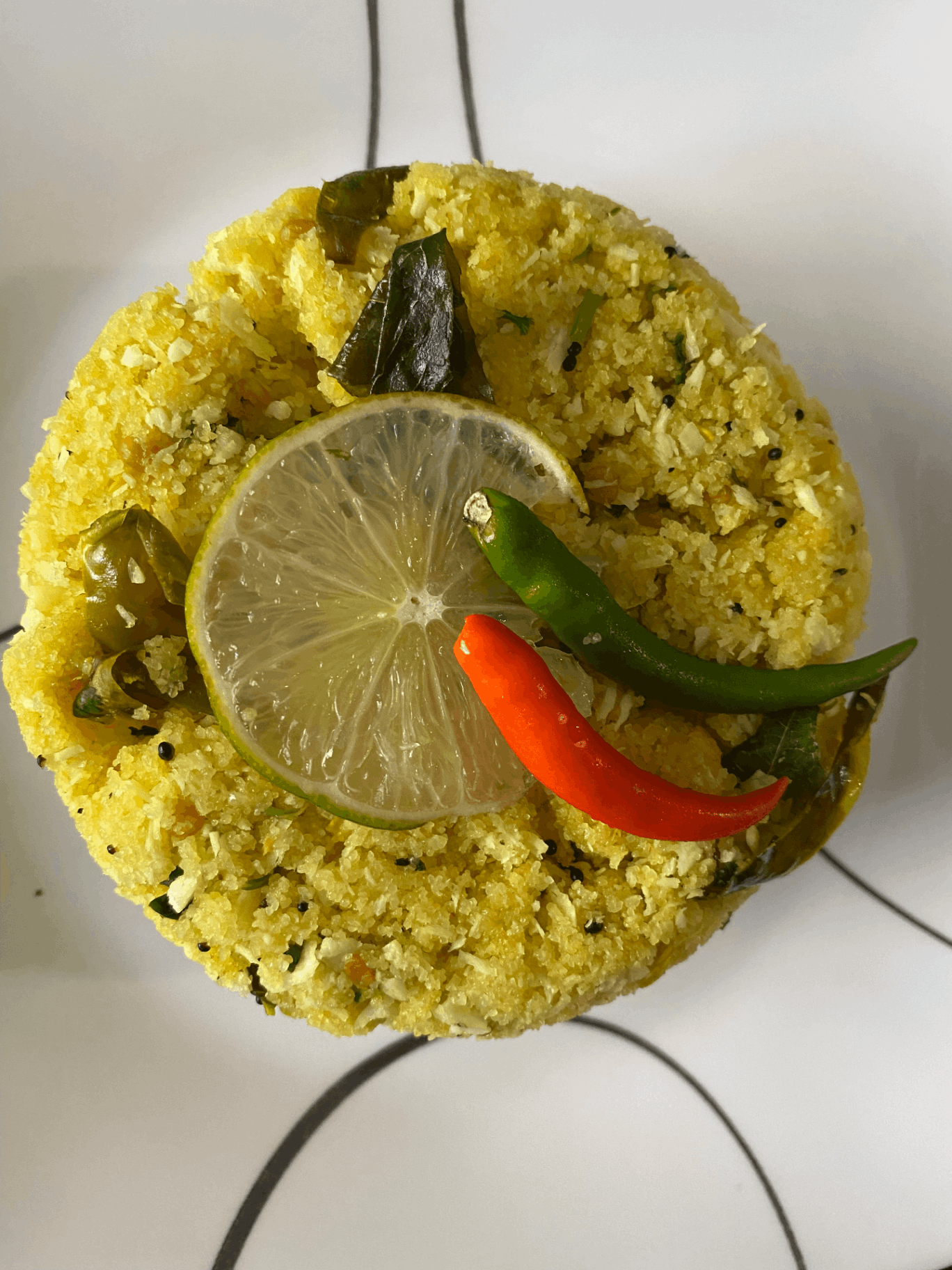 Lemon Upma with coconut