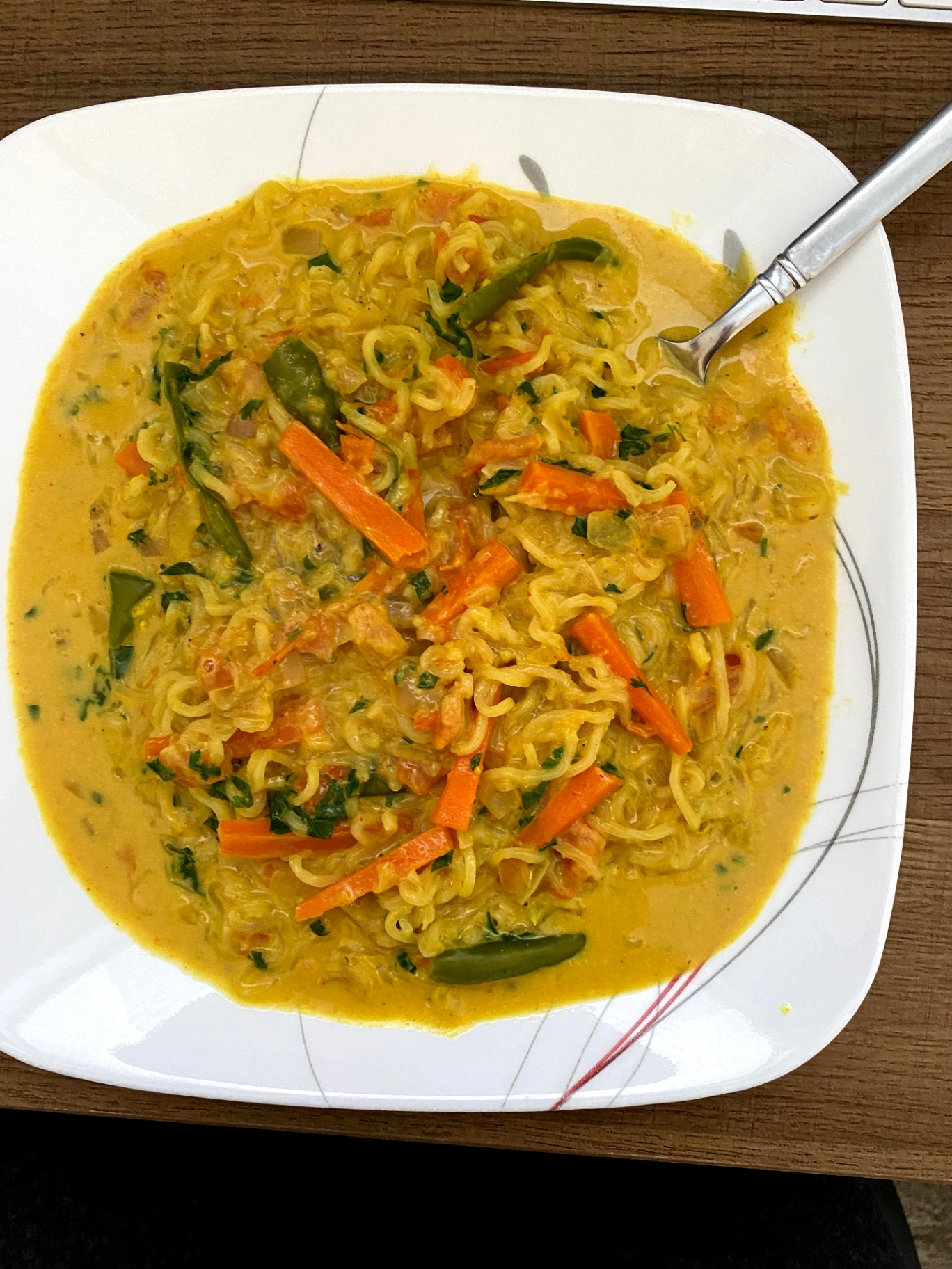 Milk Maggi with Veggies