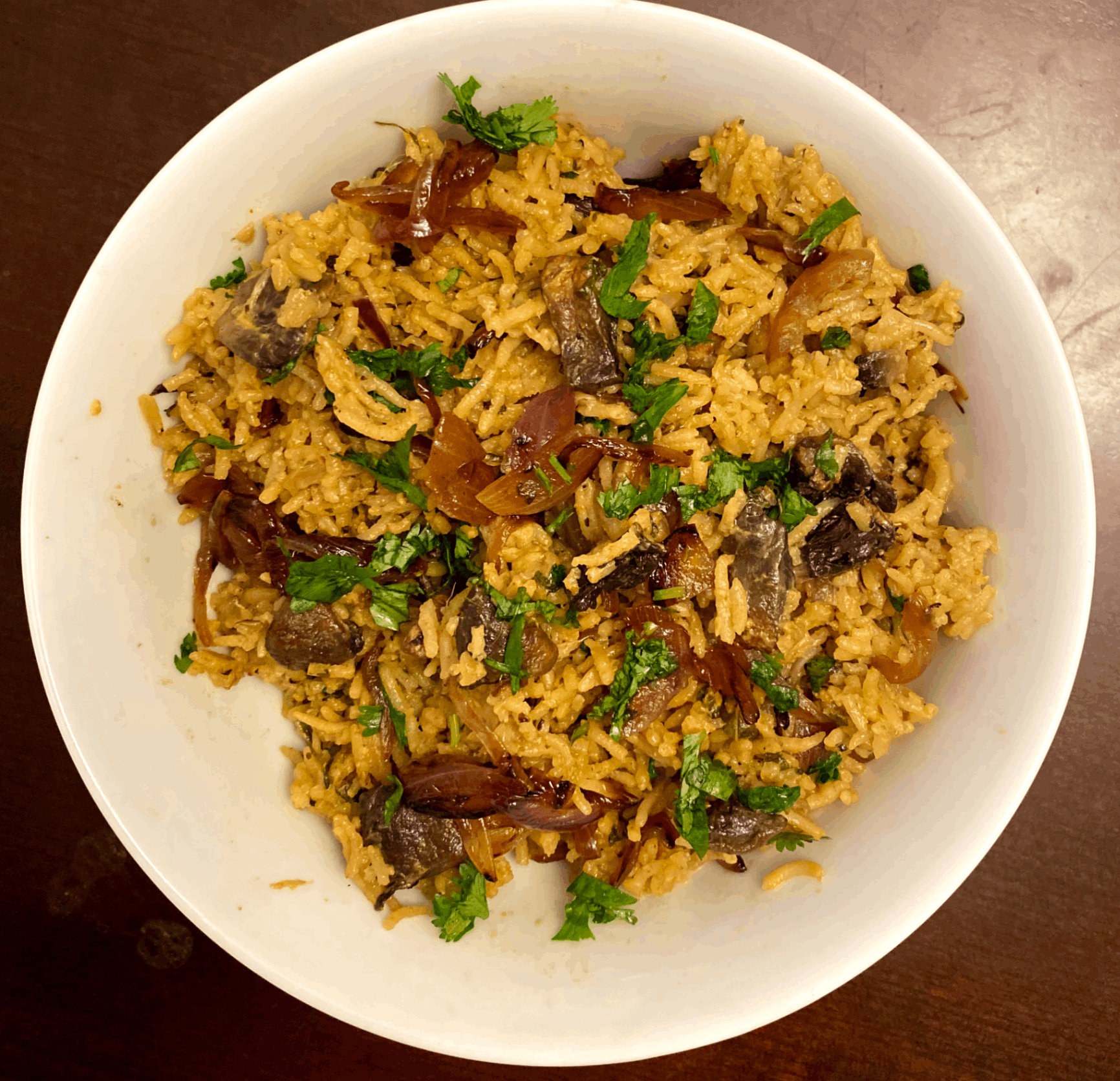 Mushroom Biryani Chettinad Style - Instant Pot Recipe