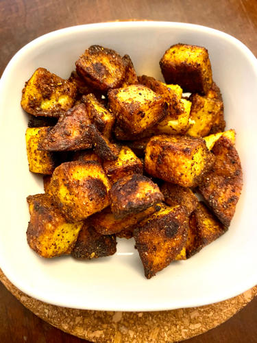 Potato fried in masala oil 