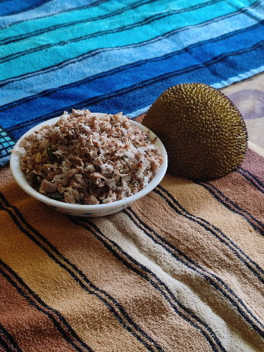 Raw baby jack fruit thoran