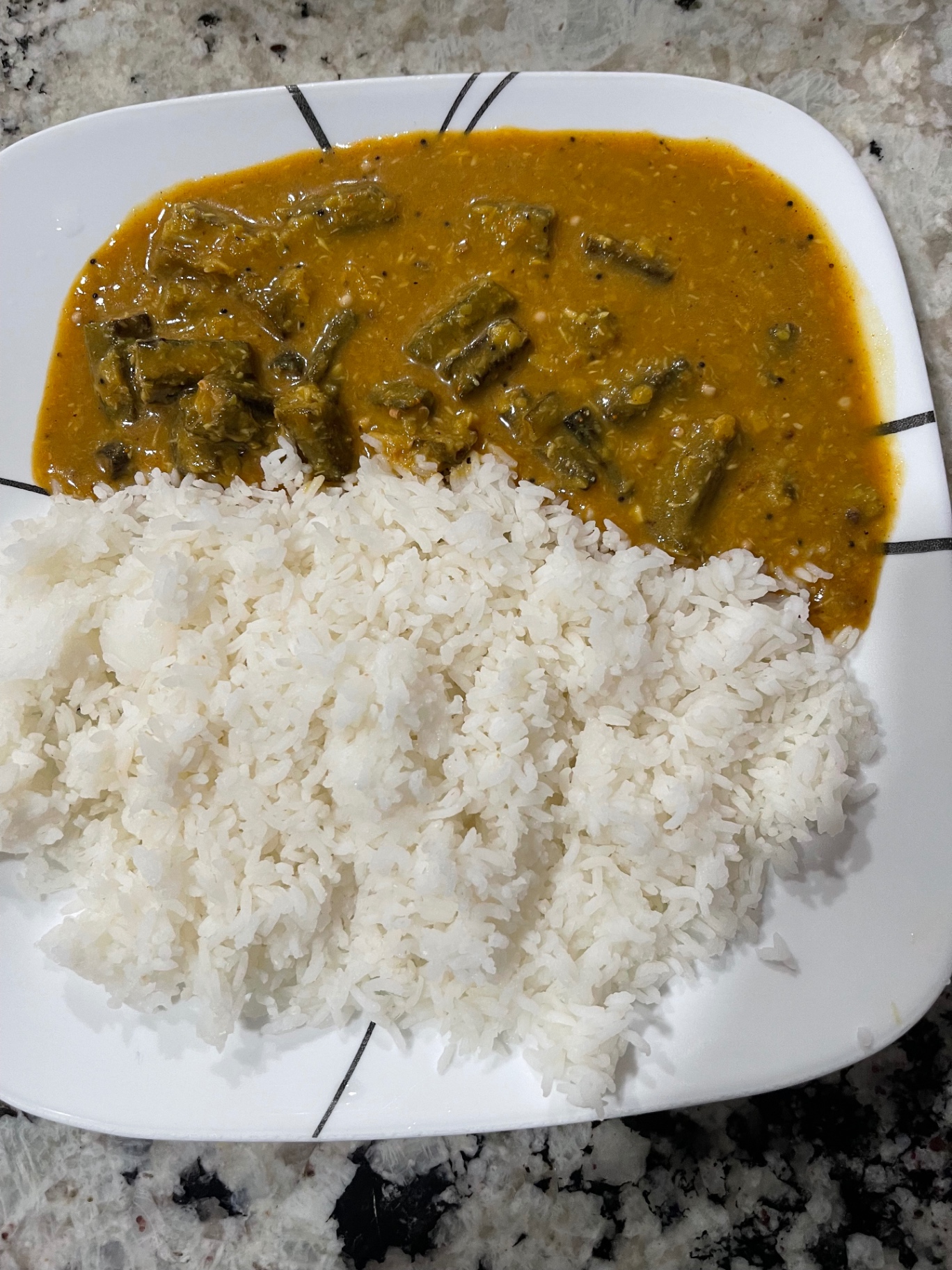 SImple Karnataka style Bhindi Sambar