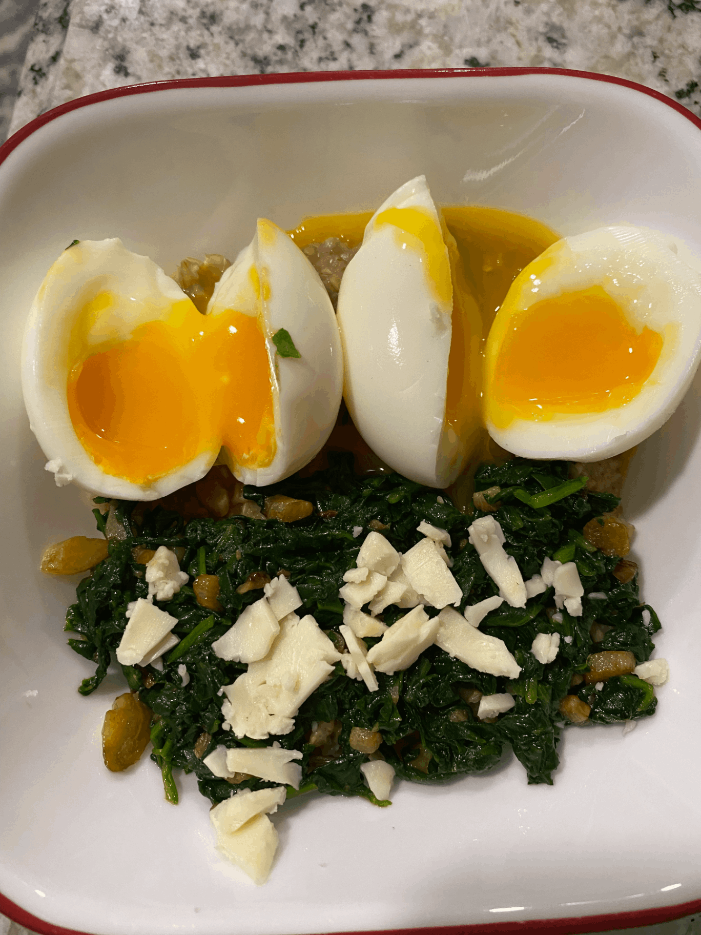 Spinach and Egg Oatmeal