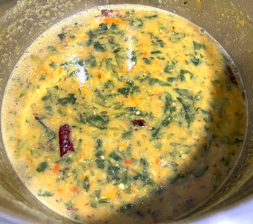 Spinach Dal | Instant pot